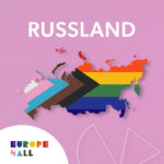 Kart over Russland med Pride-Farger